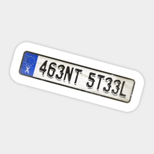 Agent Steel - License Plate Sticker